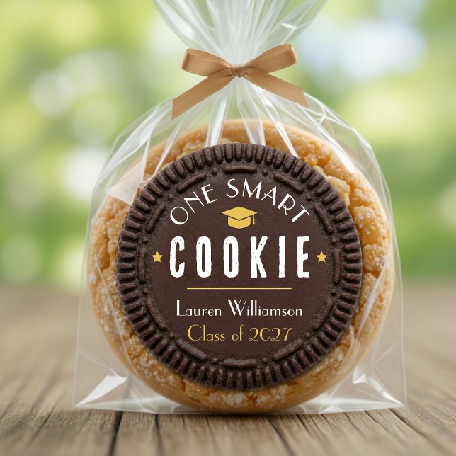 Graduation One Smart Cookie Class of Classic Round Sticker (Creator Uploaded)