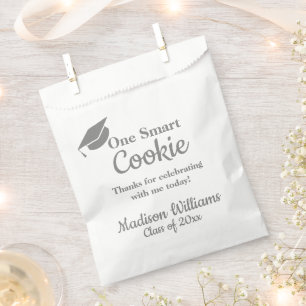 Graduation One Smart Cookie To go Treat Grey Grey  Favour Bags