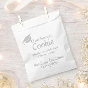 Graduation One Smart Cookie To go Treat Silver  Favour Bags