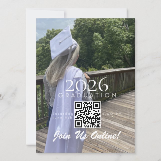 Graduation Online Invitation QR Code 2026 (Front)