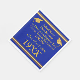 Graduation or Class Reunion Napkins, Text, Colours Napkin