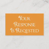 Graduation Orange White RSVP QR Code Response Card