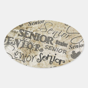 graduation oval sticker