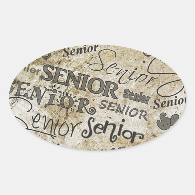 graduation oval sticker (Front)