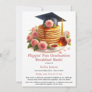 Graduation Pancake Breakfast Celebration Invitation