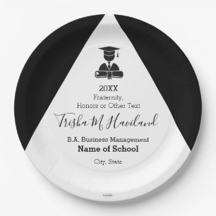 Graduation Paper Cap & Gown HAMbyWG Plate