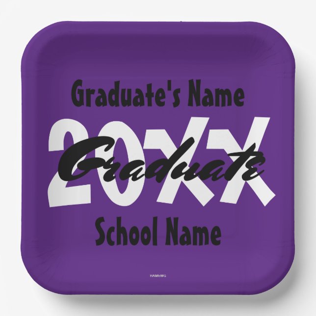 Graduation Paper Plate - HAMbyWG (Front)