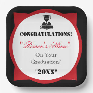 Graduation Paper Plate HAMbyWG