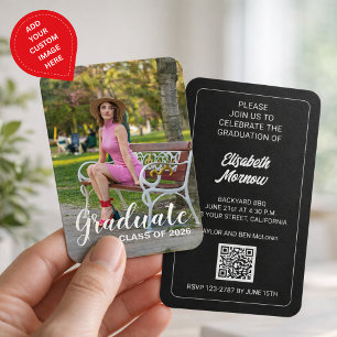 Graduation Party 2025 Photo Invite - Business Card