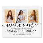 Graduation Party 3 Photo & Black Script Welcome