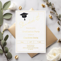 Graduation party black gold luxury She did it
