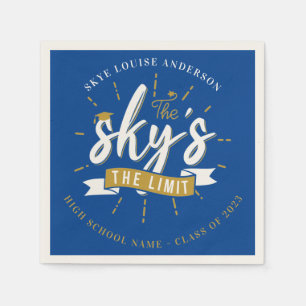 Graduation Party Blue Sky's the Limit 2026 Paper Napkin