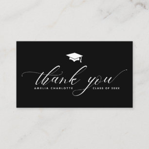 Graduation Party Budget Modern Thank You Cards