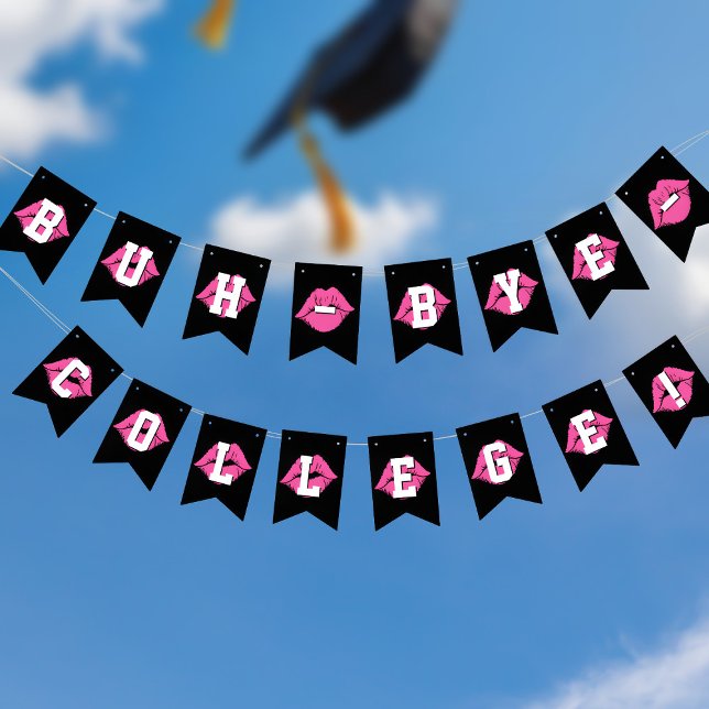 Graduation Party Bunting Flags Buh Bye College (Buh Bye College! Fun bunting flags for your graduation party!)