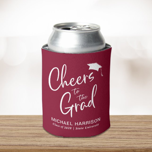 Graduation Party Burgundy Can Cooler (Creator Uploaded)