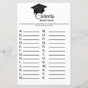Graduation party carreer game fun graduate party
