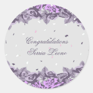 Graduation party celebrations classic round sticker