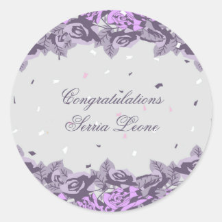 Graduation party celebrations classic round sticker