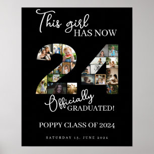 graduation party class of 2024 photo montage sign