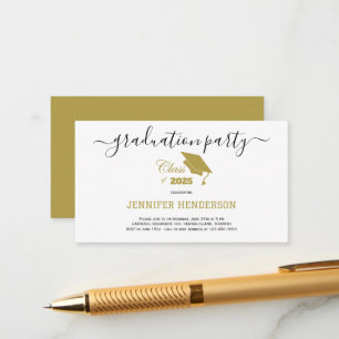 Graduation Party Class Of 2025 Enclosure Card