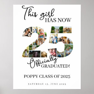 graduation party class of 2025 photo montage sign