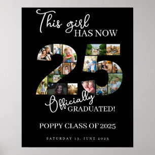 graduation party class of 2025 photo montage sign