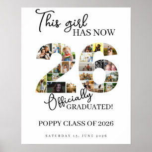 graduation party class of 2026 photo montage sign