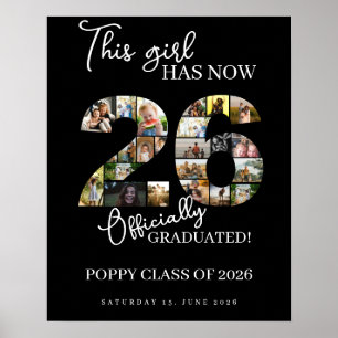 graduation party class of 2026 photo montage sign