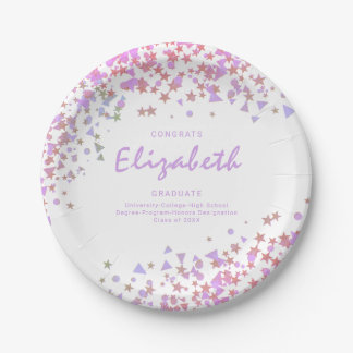 Graduation Party "Class of" Custom Name Paper Plate