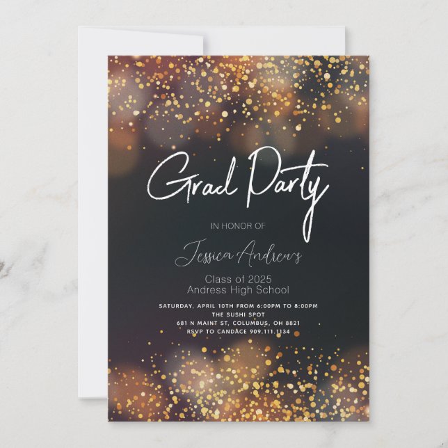 Graduation Party Congrats Picture Invitation (Front)