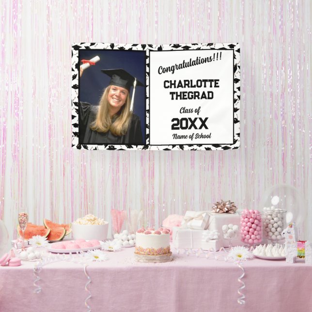 Graduation Party Congratulations Personalised Banner (Party)