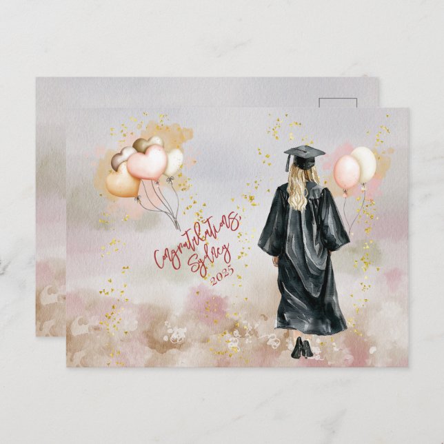 Graduation Party Daughter Congratulations Postcard (Front/Back)