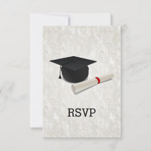 Graduation Party Diploma Customisable RSVP Reply Card