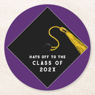 Graduation Party Favors Round Paper Coaster