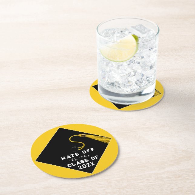 Graduation Party Favours Round Paper Coaster (Insitu)