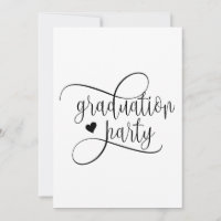 Graduation Party Flat Invitation, Size: 5" x 7"