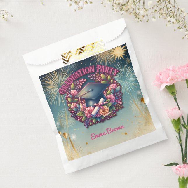 Graduation Party Floral Party Favour Bags (Sealed)