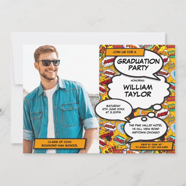 Graduation Party Fun Class of 2022 Graduate Photo Invitation (Front)