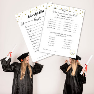 Graduation Party Game, Know the Graduate Game, Postcard