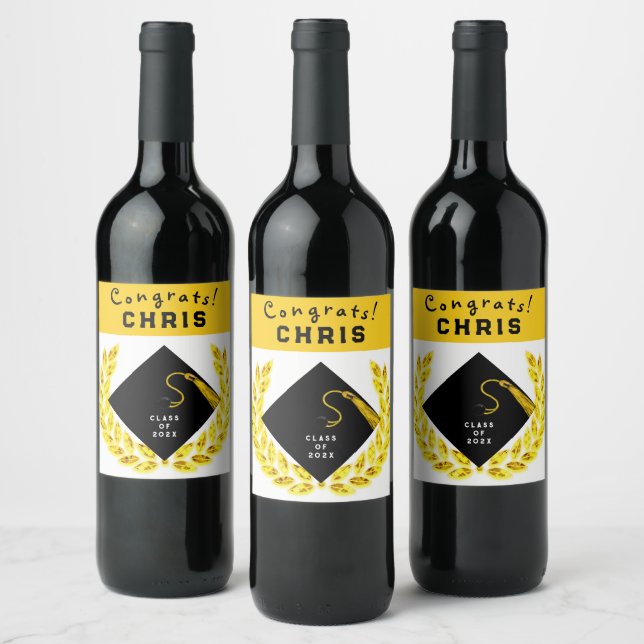 Graduation Party Gift Wine Label (Bottles)