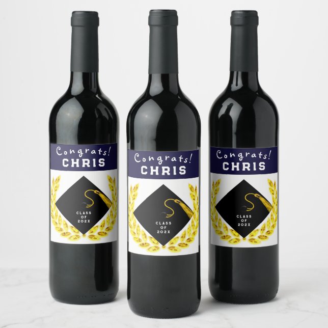 Graduation Party Gift Wine Label (Bottles)