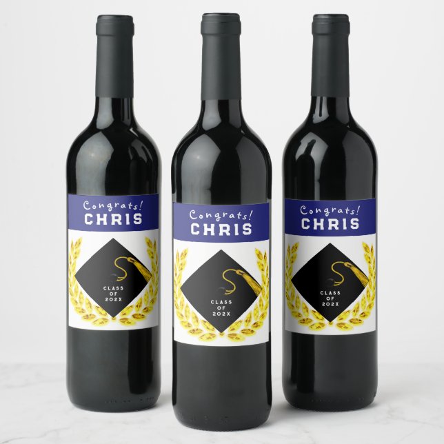 Graduation Party Gift Wine Label (Bottles)