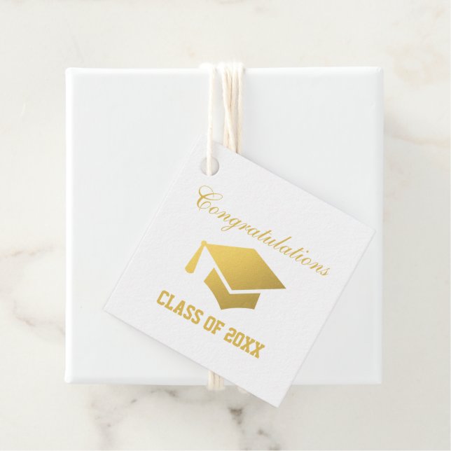 Graduation Party Gold Favour Tags (In Situ)