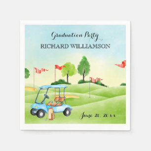 Graduation Party Golf Theme Napkin