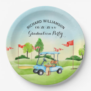 Graduation Party Golf Theme Paper Plate