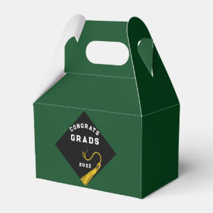 Graduation Party Green Favor Box
