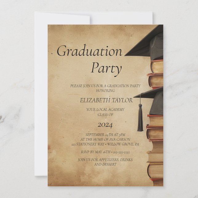 Graduation Party I Rustic Invitation (Front)