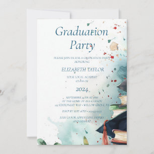 Graduation Party I Watercolor 2 Invitation