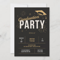 Graduation Party In Gold and Black