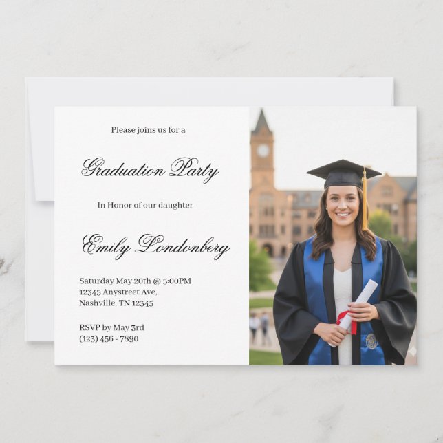 Graduation party invitation  (Front)
